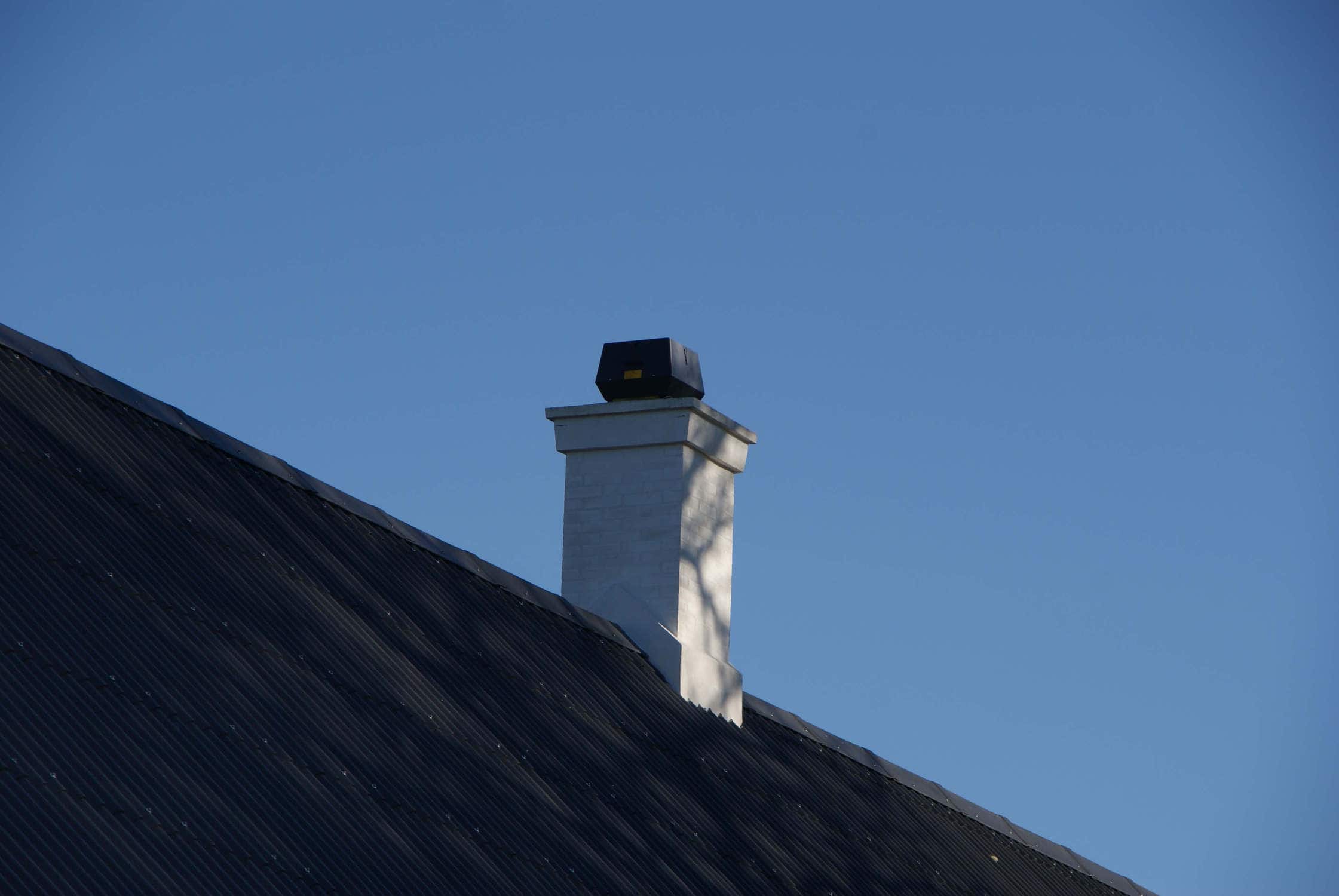 RSV chimney fan on white chimney